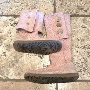 Ugg Knitted pink boots